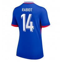 Camisa de Futebol França Adrien Rabiot #14 Equipamento Principal Mulheres Europeu 2024 Manga Curta